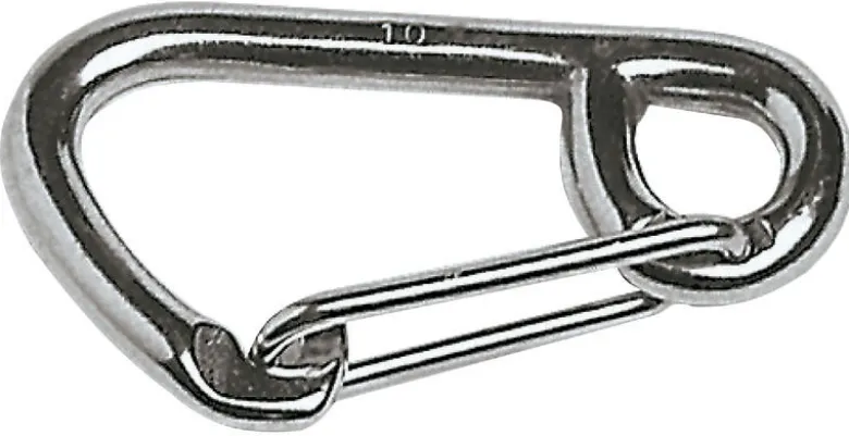 Karbinhake AISI 316 med stor öppning 120 mm