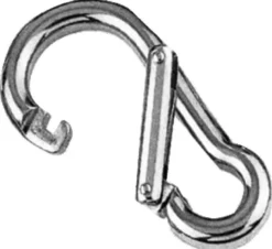 Karbinhake med asymmetrisk öppning AISI 316 100 mm