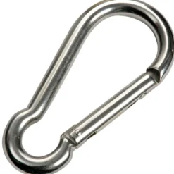 Karbinhake med planstängning AISI 316 8 mm
