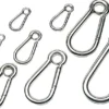 Karbinhake polerad AISI 316 med öga 8 mm