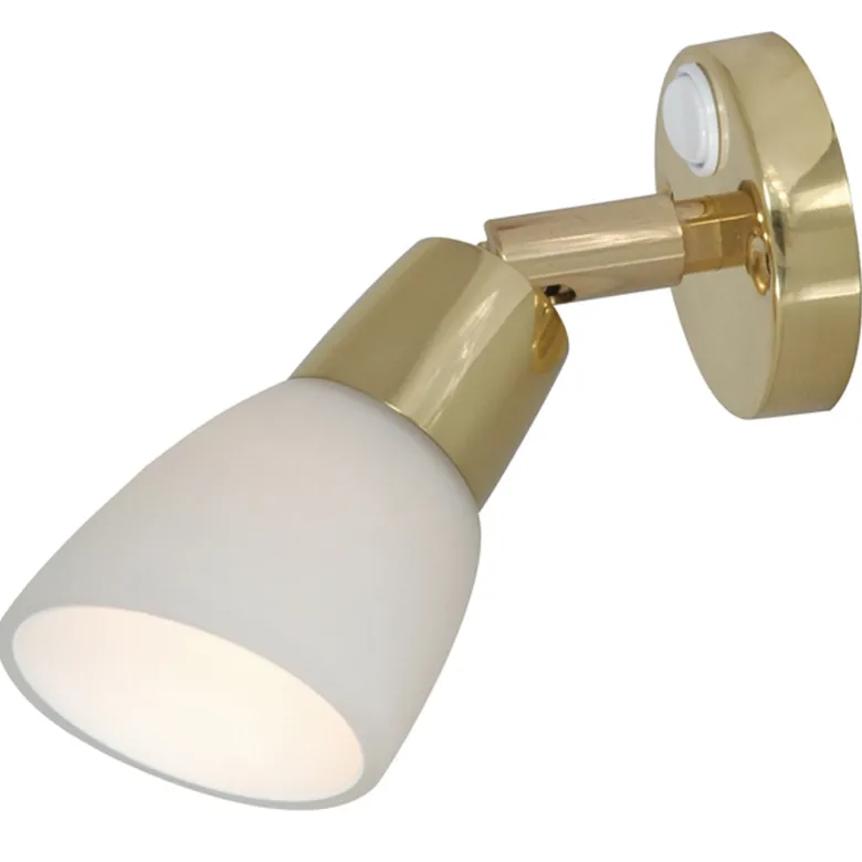 Kojlampa mässing med opalskärm 3 W LED