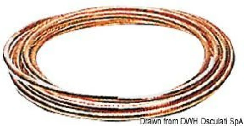 Kopparrör för bränsle 6x8 mm