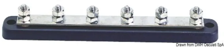 Kopplingsplint med samlingsskena 6 x 6 mm