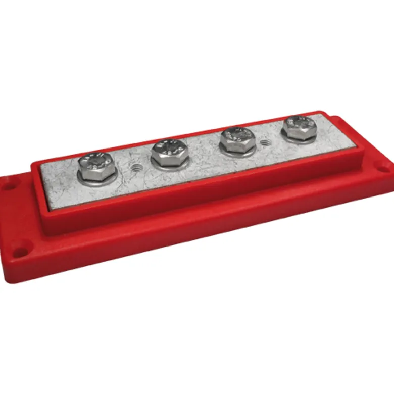Kopplingsplint 4 x max 120 mm² (M8) Röd