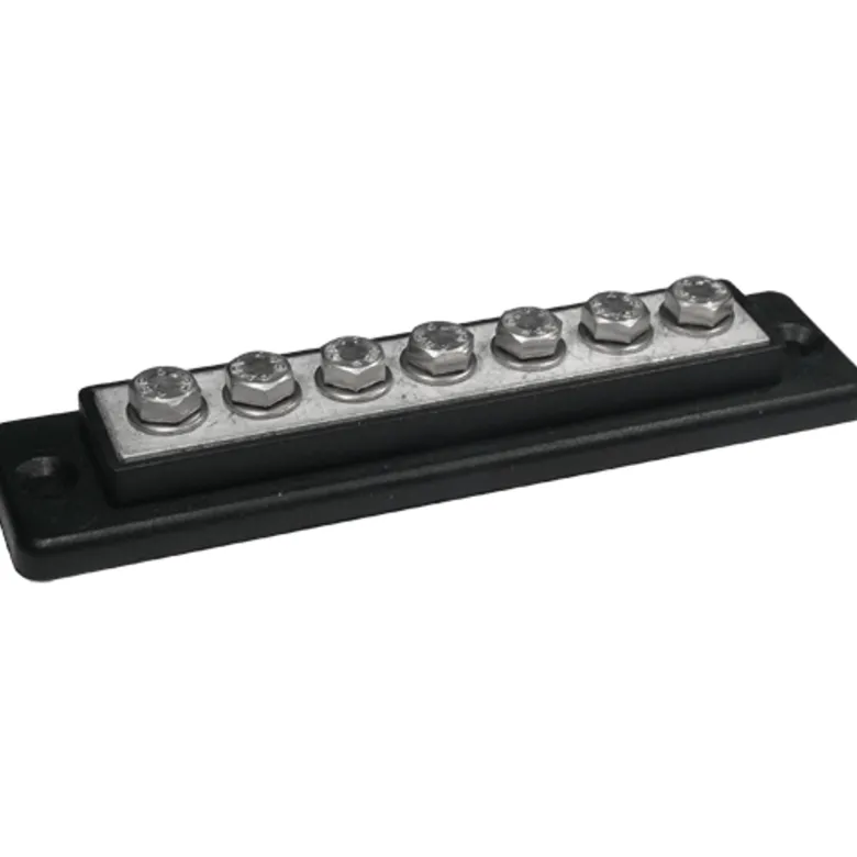 Kopplingsplint 7 x max 6 mm² (M5) Svart