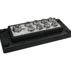 Kopplingsplint 1 x max 70 mm² (M8) + 8 x max 16 mm² (M6) Svart