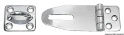 Kraftig hasp och märla, spegelpolerat rostfritt stål, 33 x 87 mm