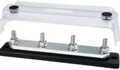 Kraftig samlingsskena Techno med transparent lock 4x8