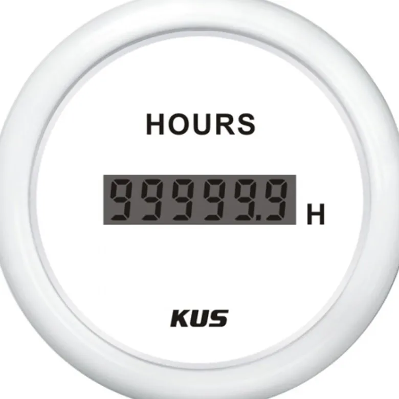 Kus Digital Timräknare, Vit, 12/24v
