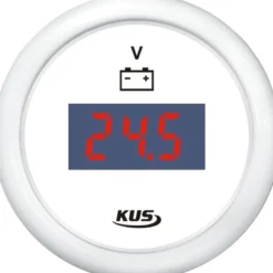 Kus Digital Voltmätare 9-32v, Vit, 12/24v