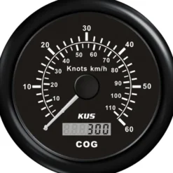 Kus GPS Logg Svart, 0-60knop, 12/24v, Ø:85