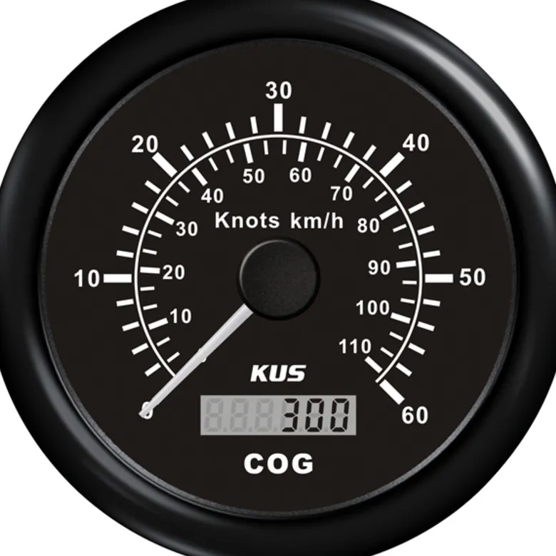 Kus GPS Logg Svart, 0-60knop, 12/24v, Ø:85