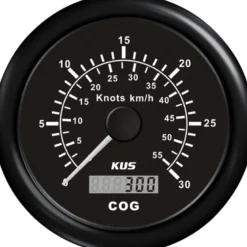 Kus GPS Logg Svart, 0-30knop, 12/24v, Ø:85