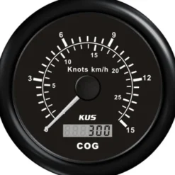 Kus GPS Logg Svart, 0-15 knop, 12/24v, Ø:85