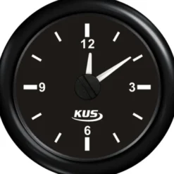 Kus Klocka Analog, Svart, 12/24v