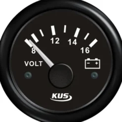 Kus Voltmätare Analog Svart, 12v, Ø:52mm