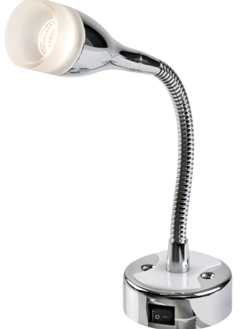 Ledad LED-strålkastare polerad 240 mm