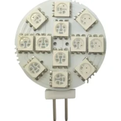 1852 LED G4 röd/vit sidostift Ø30mm 10-30V 0,5/1,4/10W 2 st.