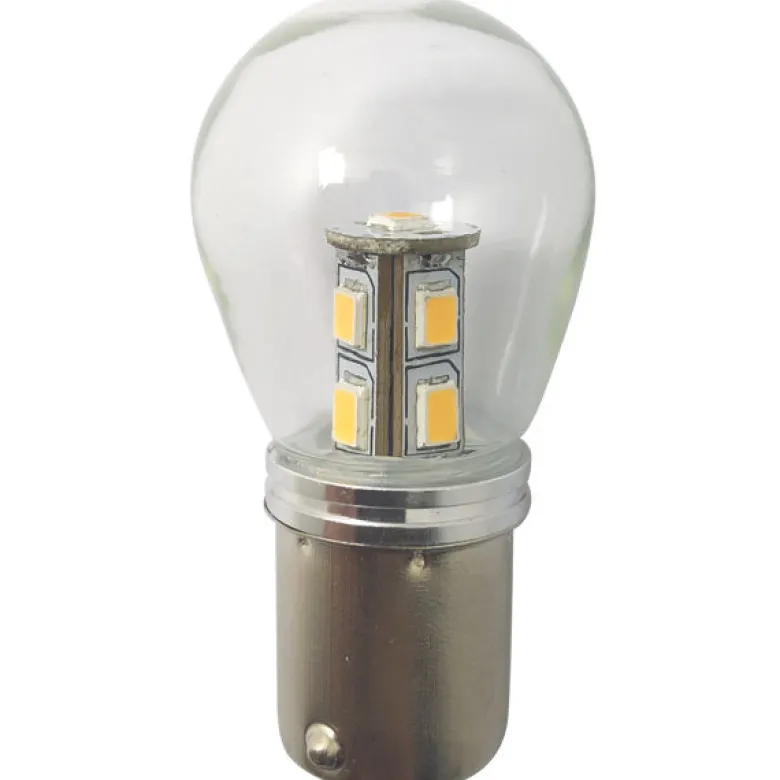 1852 LED-lampa Ba15S 10-35Vdc 1,6/15W dimbar - 2 st.