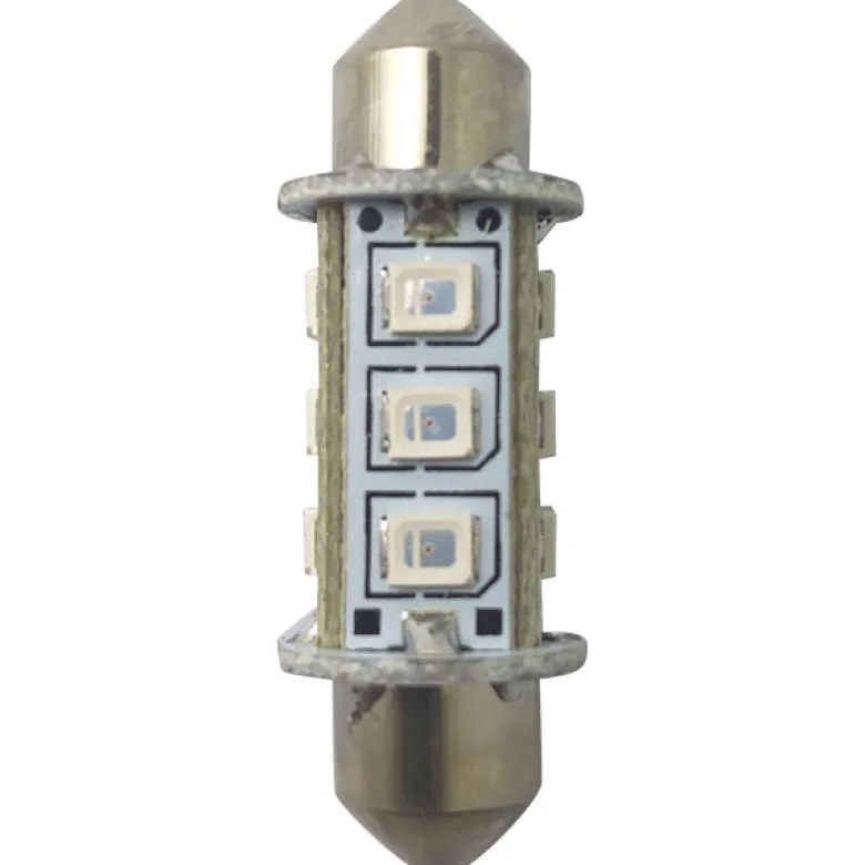 1852 LED lantern pinol/spollampa 37mm 10-36V 1,2/10W röd - 2 st.