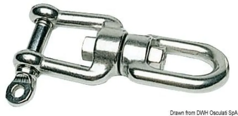 Öljet/schackel-svirvel AISI 316 16 mm