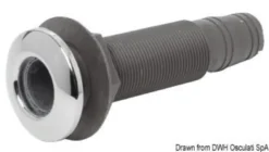 Lång skrovgenomföring i nylon/glasfiber 1"3/8 x 29/32 mm