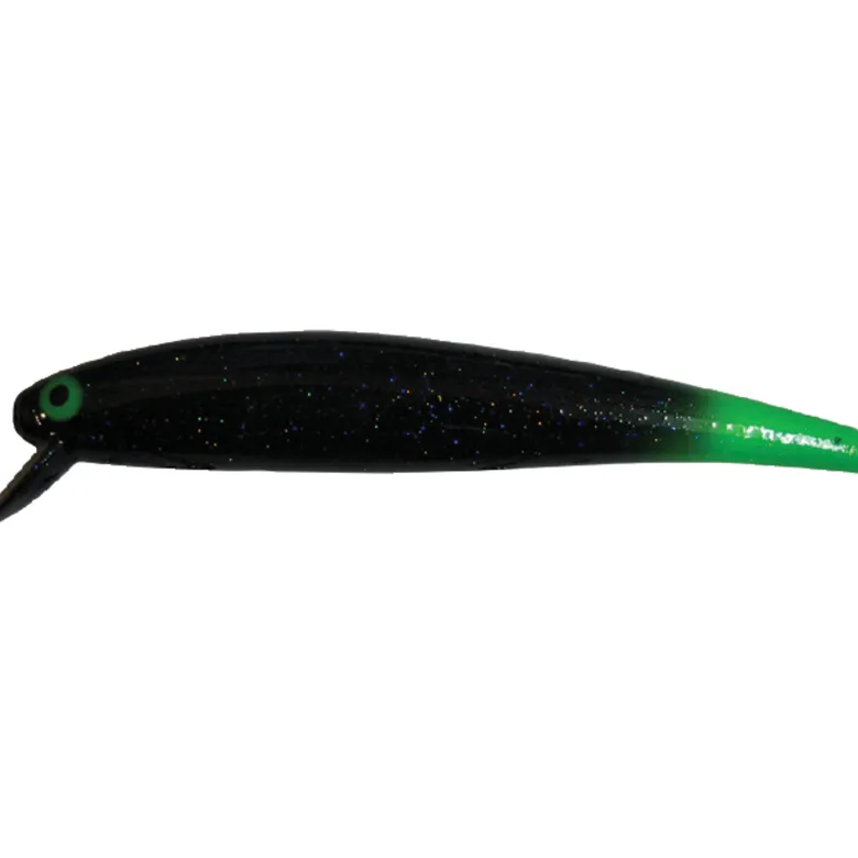 14 Long A Wobbler 9 cm #6 Black Body Green Tail