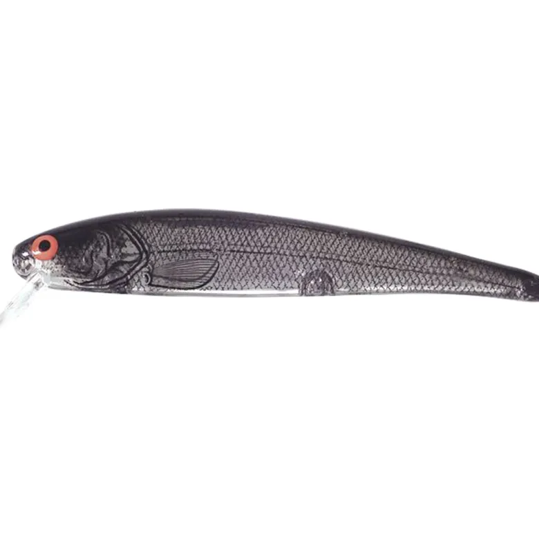 14 Long A Wobbler 9 cm #6 Silver Flash Black Back
