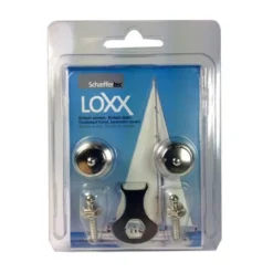 Loxx Tryckknappset, Förnicklad Mässing, 12 mm inkl. Nyckel