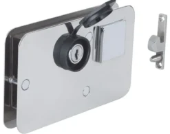 Lås av förkromad mässing 134 x 80 mm