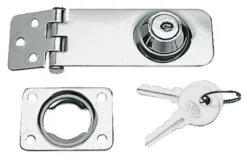 Låsbar hasp med nyckel 80x30 mm