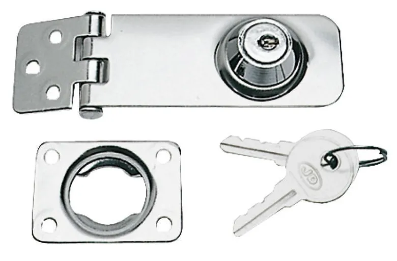 Låsbar hasp med nyckel 105x30 mm