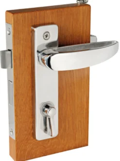 Lås för toaletter och kabiner, invändig höger, utvändig vänster