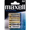 Maxell alkaliska AA/LR6 batterier - 4st