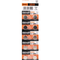 Maxell alkaliska LR44-batterier - 10st