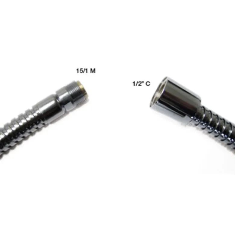 1,5 m. krom slang 1/2"f-15/1 m