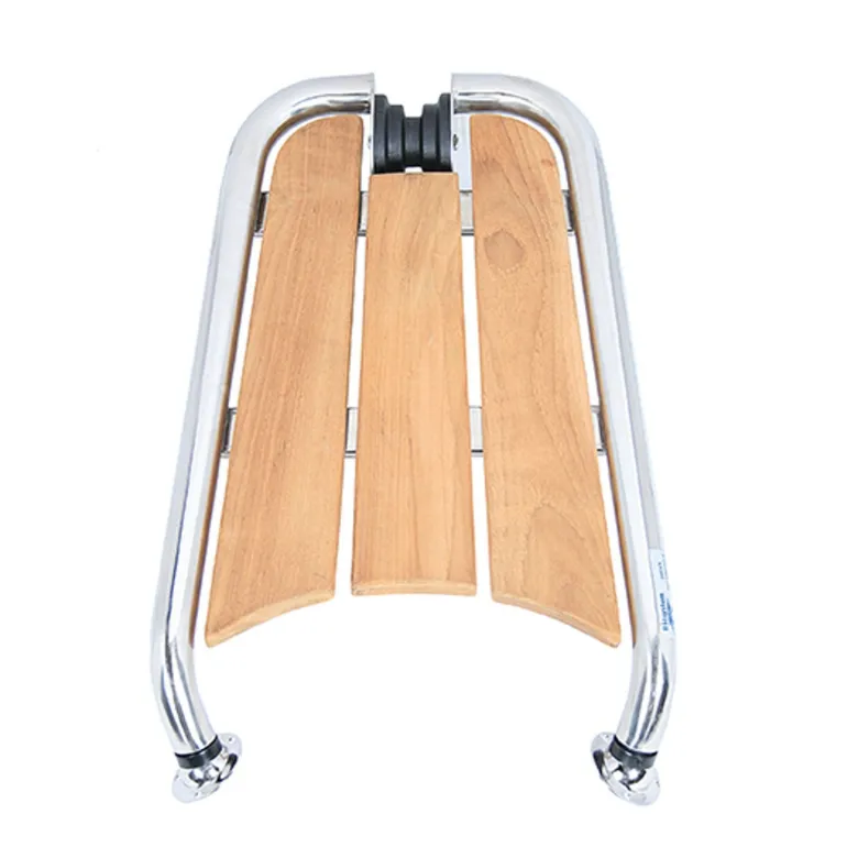Motorbåtspeke med ankarrulle, 550 mm, inkl teak