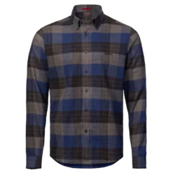 Musto Marina Plaid Långärmad Skjorta Herr Blå