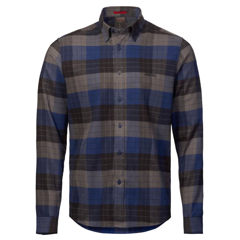 Musto Marina Plaid Långärmad Skjorta Herr Blå