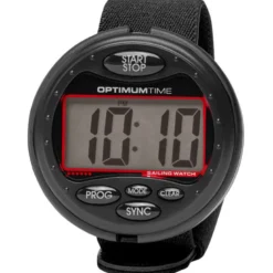 Optimum Time OS3 seglarklocka svart med röd