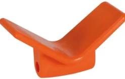 Orange lågt stävstöd i polyuretan 105 x 67 x 124 mm