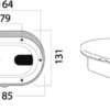 Oval duschbox, förkromad PVC-slang 4 m, BULK-förpackning 10 st.