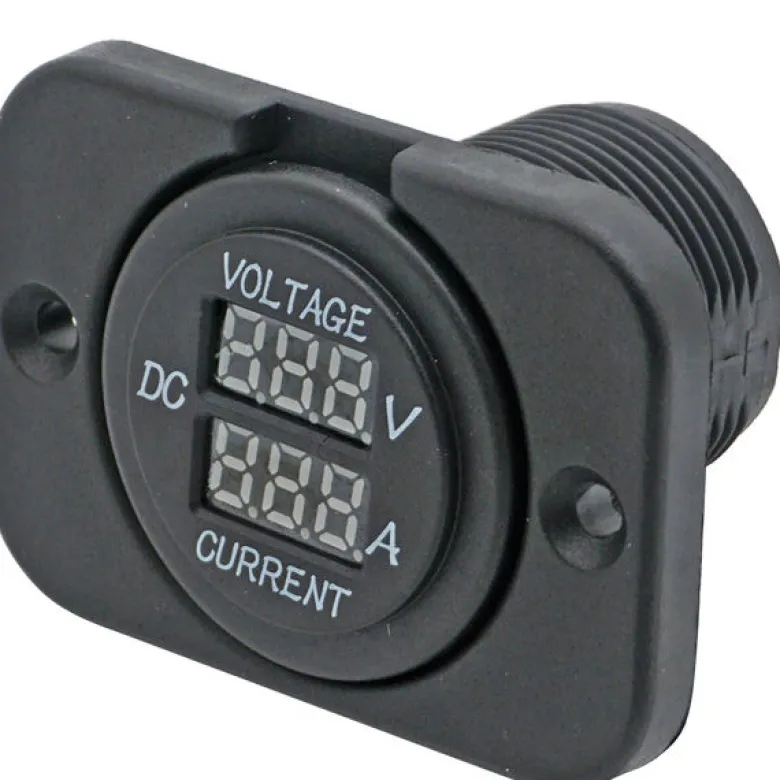 1852 panel med volt och mätare 6-30 Vdc 0-10Amp