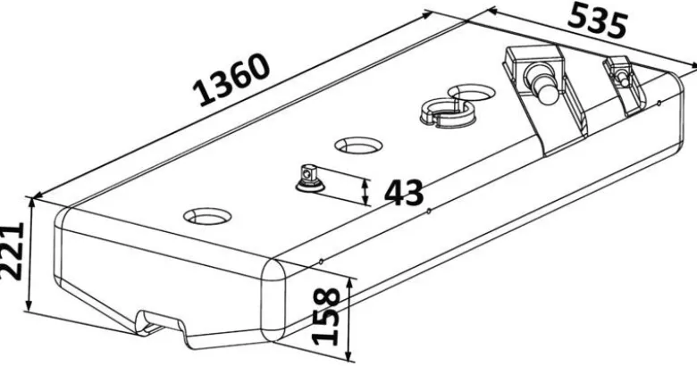 PE-bränsletank 116 l