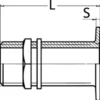 Plan gängad bottenventil i förkromad mässing 1/2"