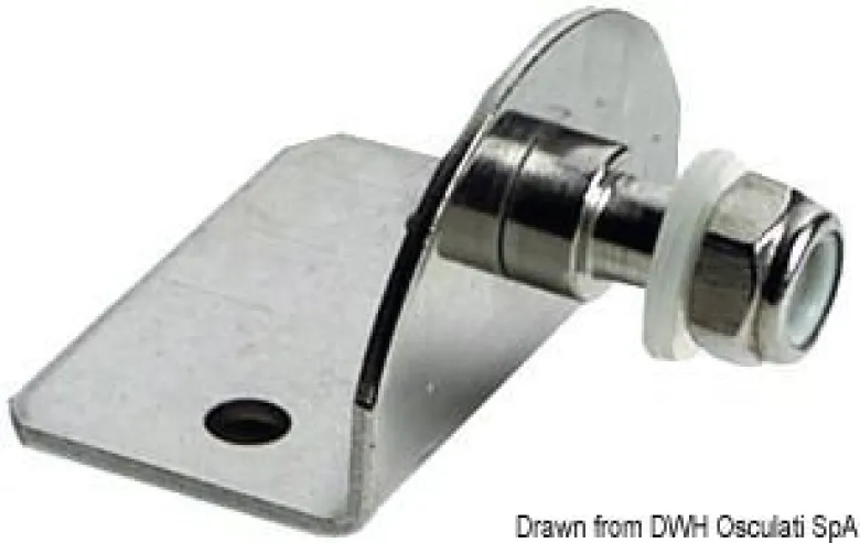 90° platta med gängad pinne 23 x 8 mm