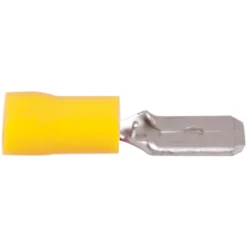 Platt kontakt hane 6.4x0.8mm Gul 10st