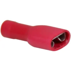 Platt stickpropp Hona Isolerad Röd, 6.4x0.8mm, 10st
