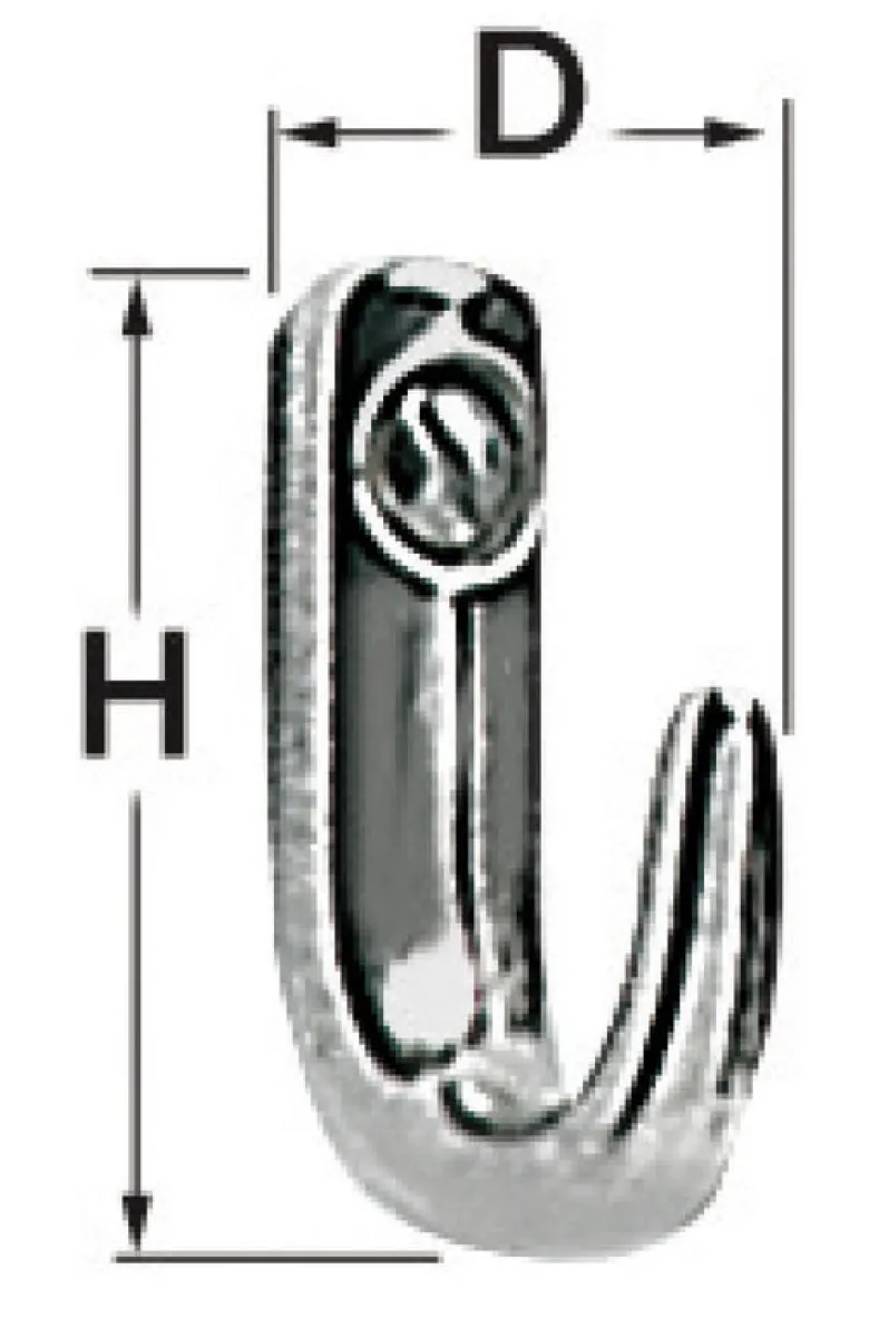 Polerad SS-krok 22x30 mm