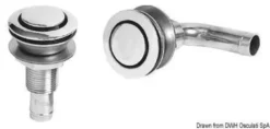 Rak tankventilation för bränsle spegelpolerad AISI 316 49 mm